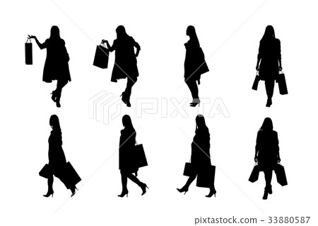 fashion woman set silhouette 33880587