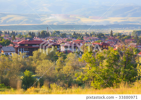 Summer panorama of Bansko, Bulgaria 33880971