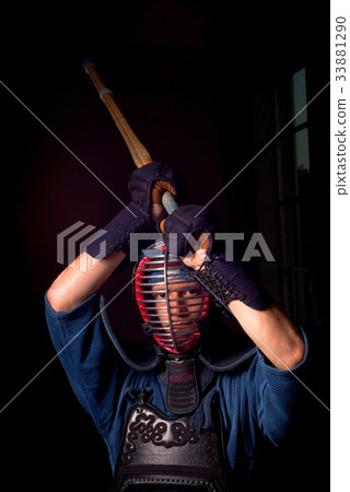 Kendo fighter. Bokken, darkness Kendo fighter. Bokken, darkness 33881290