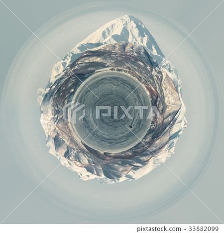 Panoramic view of volcano  33882099