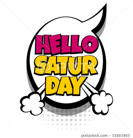 Comic text speech bubble pop art week day Comic text speech bubble pop art week day 33883983