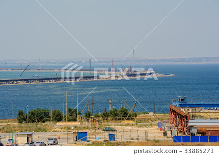 The Kerch Strait Bridge construction. Russia The Kerch Strait Bridge construction. Russia 33885271