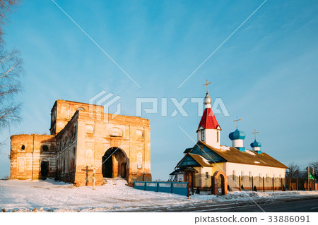 Ruined Orthodox Church Of The St. Nicholas Near Ruined Orthodox Church Of The St. Nicholas Near 33886091