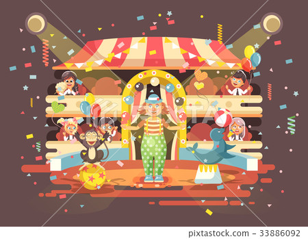Vector illustration cartoon characters children Vector illustration cartoon characters children 33886092
