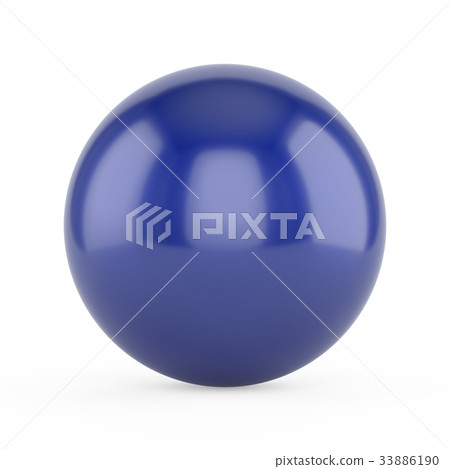 3d blue car paint sphere on white background 3d blue car paint sphere on white background 33886190