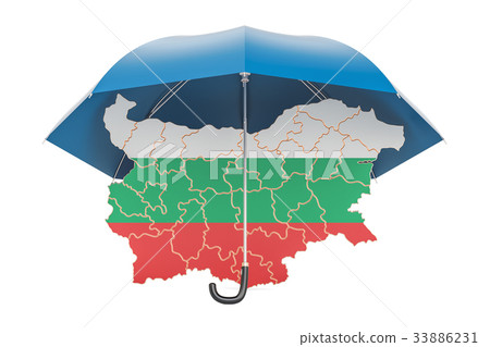 Bulgarian map under umbrella 33886231