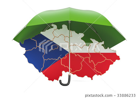 Czech Republic map under umbrella 33886233