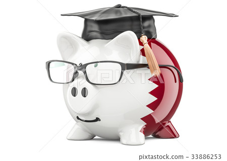 Savings for education in Qatar concept Savings for education in Qatar concept 33886253