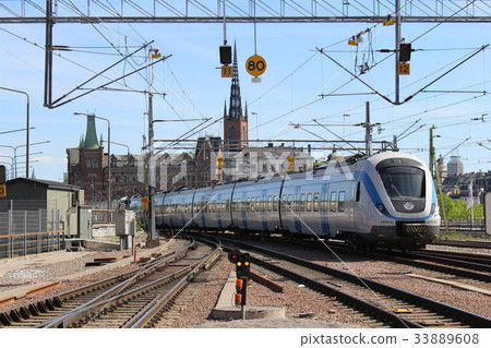 Stockholm trains leaving Central Station Sweden Nordic 33889608