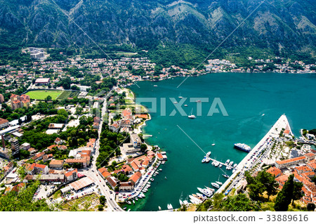 Magnificent view of Kotor Bay Montenegro Magnificent view of Kotor Bay Montenegro 33889616
