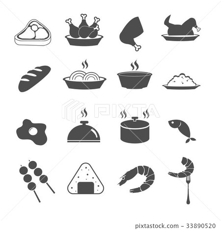 food icons set vector 33890520