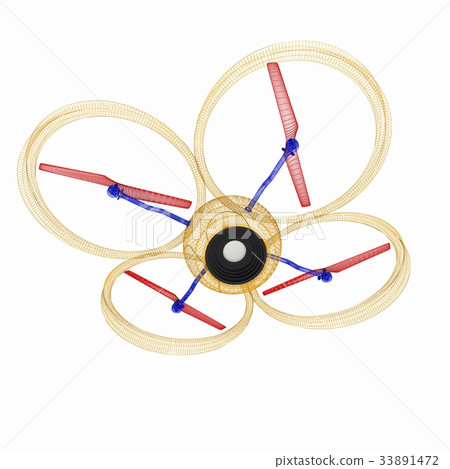 Quadcopter Dron. 3d render 33891472