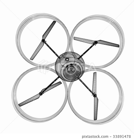 Quadcopter Dron. 3d render 33891478
