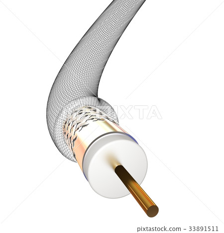Cables for high tech connect. 3d illustration - Stock Illustration ...
