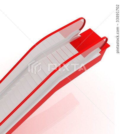Single escalator. 3d illustration Single escalator. 3d illustration 33891702