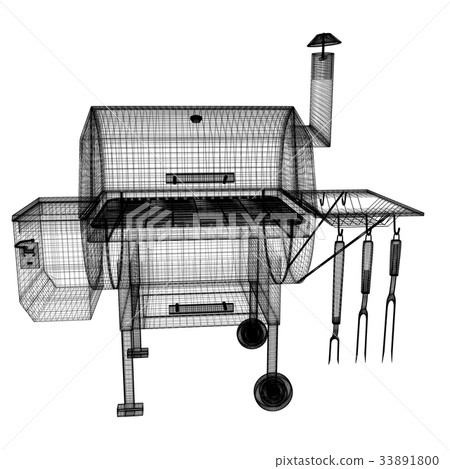 BBQ grill. 3d illustration 33891800