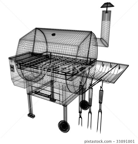 BBQ grill. 3d illustration 33891801