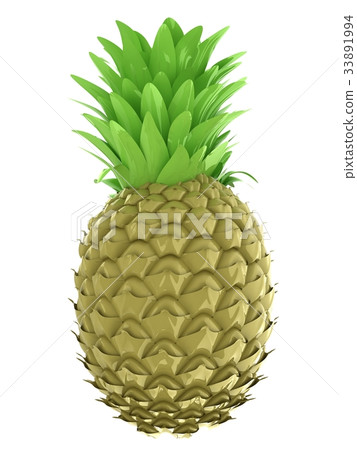 pineapple.3d illustration pineapple.3d illustration 33891994