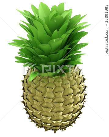 pineapple.3d illustration pineapple.3d illustration 33891995