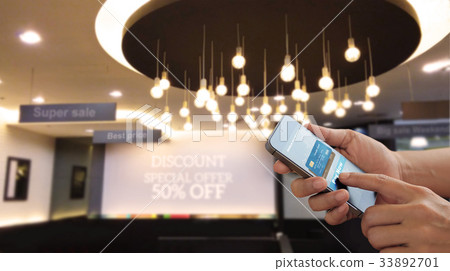 man using mobile payment for expenses man using mobile payment for expenses 33892701