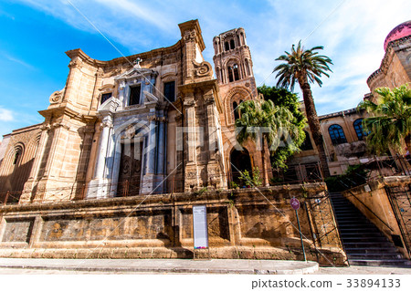 The church Martorana, in Palermo, Italy The church Martorana, in Palermo, Italy 33894133