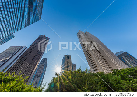 High-rise building group in Shinjuku High-rise building group in Shinjuku 33895750
