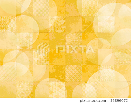 Check Japanese gold leaf circle 33896072