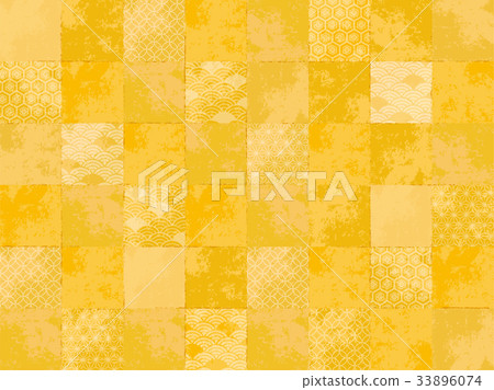 Check Japanese Gold Foil Fan 33896074