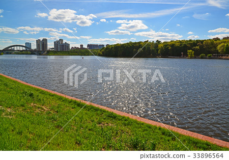 View of Moscow Canal in Khimki, Russia View of Moscow Canal in Khimki, Russia 33896564