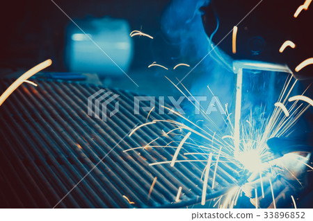 Welding Work. Erecting Technical Steel Industrial 33896852