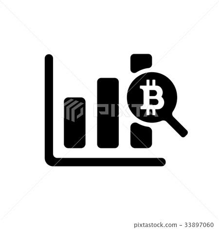 Bitcoin icon (graph chart) 33897060