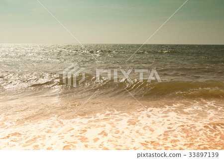 Beach or coast of vintage color style. 33897139