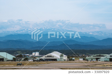 Air Self Defense Force Komatsu Base and Hakusan Mountain Range 33897920