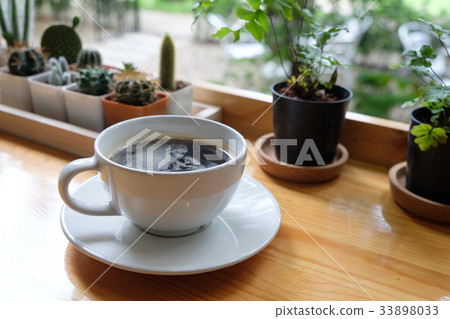 hot coffee in coffee shop 33898033