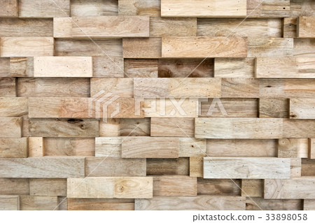 layer of wood plank arranged as a wall 33898058