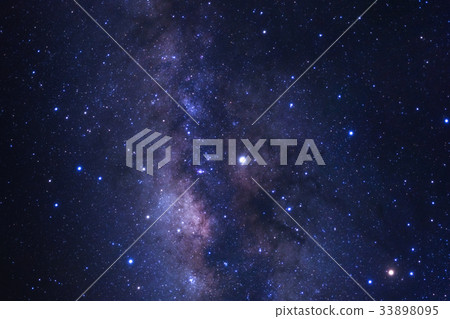 Close up of clearly milky way galaxy with stars  33898095