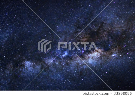 Close up of clearly milky way galaxy with stars  33898096