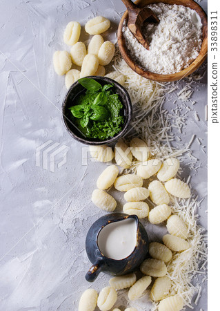 Raw uncooked potato gnocchi Raw uncooked potato gnocchi 33898311