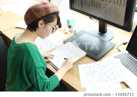 Illustration Creative Office Illustration Creative Office 33898733