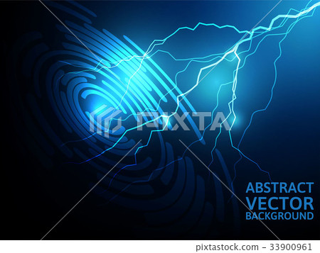 Lightning abstract vector blue background - Stock Illustration ...