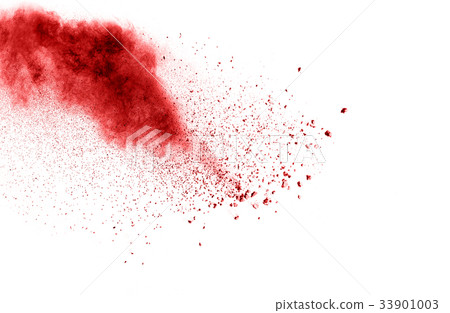 color powder explosion on  white background. 33901003