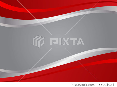 Red and silver wave vector background - Stock Illustration [33901081 ...