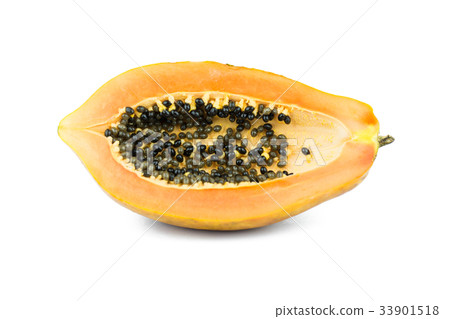 Papaya fruits isolated on white background Papaya fruits isolated on white background 33901518