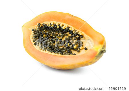 Papaya fruits isolated on white background 33901519