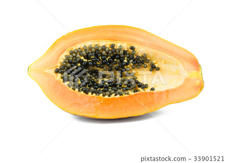 Papaya fruits isolated on white background 33901521
