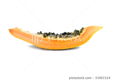 Papaya fruits isolated on white background 33901524