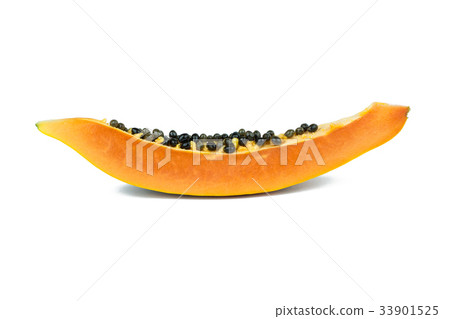 Papaya fruits isolated on white background 33901525