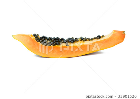 Papaya fruits isolated on white background 33901526