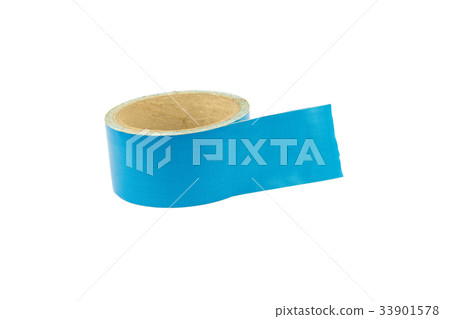 adhesive tape blue isolated on white adhesive tape blue isolated on white 33901578
