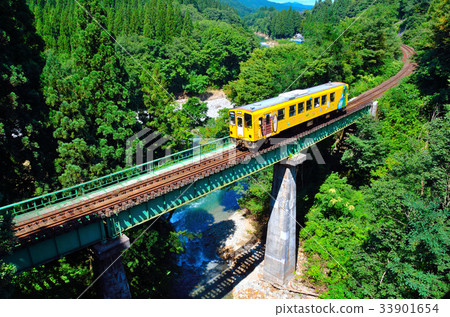 秋田內陸線Arakasegawa橋 秋田內陸線Arakasegawa橋 33901654